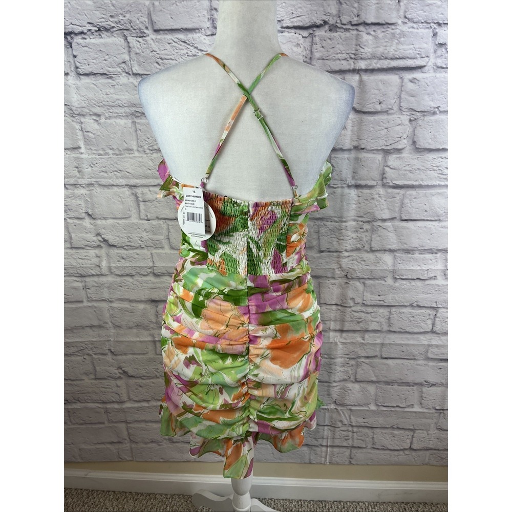 Lost  And Wander NWT Coquette Romantic  Water Color Painterly Love Mini Dress - Picture 10 of 14